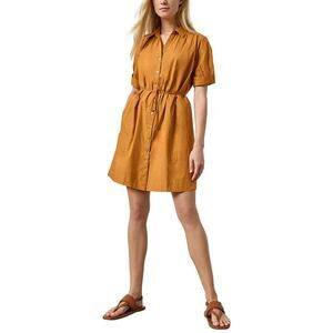 Lilla P Womens Shirred Sleeve Shirtdress